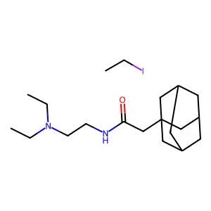 N-(2-(Diethylamino)ethyl)-1-adamantaneacetamide ethyl iodide structure