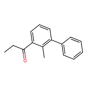 1-(2-methyl-3-phenylphenyl)propan-1-one structure