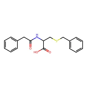 L-3-(Benzylthio)-N-(phenylacetyl)alanine structure