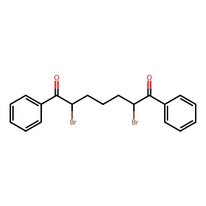 2,6-dibromo-1,7-diphenylheptane-1,7-dione structure