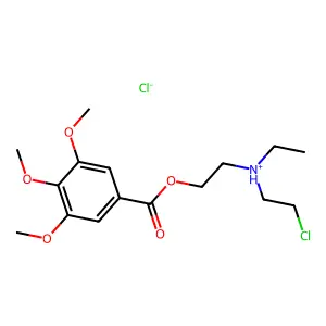 Benzoic acid, 3,4,5-trimethoxy-, 2-((2-chloroethyl)ethylamino)ethyl ester, hydrochloride structure