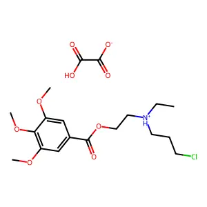 Benzoic acid, 3,4,5-trimethoxy-, 2-((3-chloropropyl)ethylamino)ethyl ester, oxalate structure
