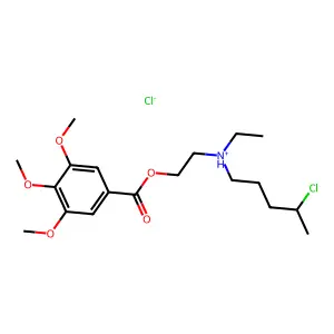 Benzoic acid, 3,4,5-trimethoxy-, 2-((4-chloropentyl)ethylamino)ethyl ester, hydrochloride structure