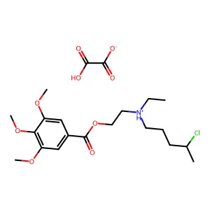 Benzoic acid, 3,4,5-trimethoxy-, 2-((5-chloropentyl)ethylamino)ethyl ester, oxalate structure