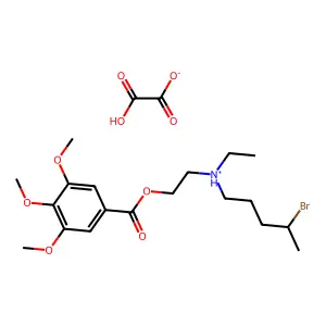 Benzoic acid, 3,4,5-trimethoxy-, 2-((5-bromopentyl)ethylamino)ethyl ester, oxalate structure