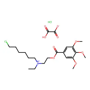 Benzoic acid, 3,4,5-trimethoxy-, 2-((6-chlorohexyl)ethylamino)ethyl ester, oxalate structure