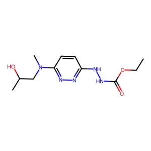 ethyl N-[[6-[2-hydroxypropyl(methyl)amino]pyridazin-3-yl]amino]carbamate structure