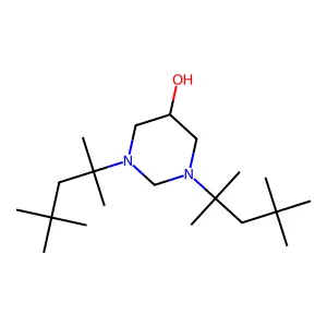 1,3-bis(2,4,4-trimethylpentan-2-yl)-1,3-diazinan-5-ol structure