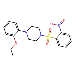 1-(2-ethoxyphenyl)-4-(2-nitrophenyl)sulfonylpiperazine structure