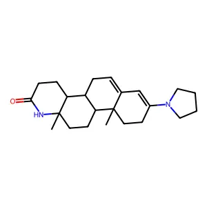 10a,12a-dimethyl-8-pyrrolidin-1-yl-3,4,4a,4b,5,9,10,10b,11,12-decahydro-1H-naphtho[2,1-f]quinolin-2-one structure
