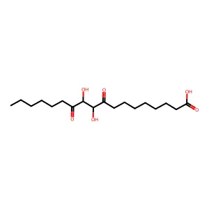 10,11-Dihydroxy-9,12-dioxooctadecanoic acid structure