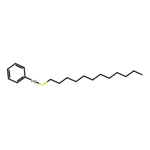 (Dodecylthio)phenylmercury structure