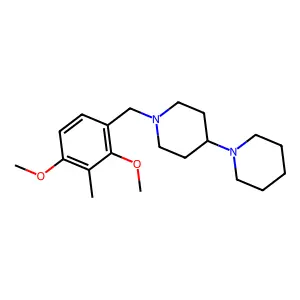 1'-(2,4-dimethoxy-3-methylbenzyl)-1,4'-bipiperidine structure