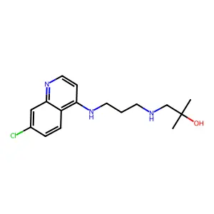 1-[3-[(7-chloroquinolin-4-yl)amino]propylamino]-2-methylpropan-2-ol structure