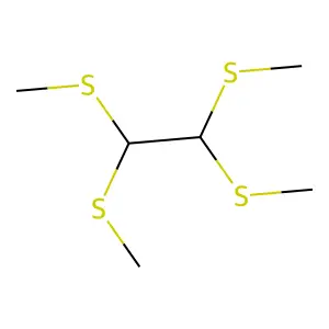 1,1,2,2-tetrakis(methylsulfanyl)ethane structure
