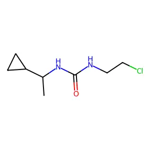 1-(2-chloroethyl)-3-(1-cyclopropylethyl)urea structure