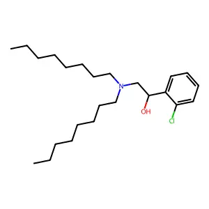 1-(2-chlorophenyl)-2-(dioctylamino)ethanol structure
