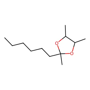 2-Hexyl-2,4,5-trimethyl-1,3-dioxolane structure