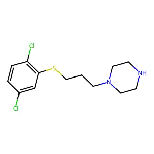 1-[3-(2,5-dichlorophenyl)sulfanylpropyl]piperazine structure