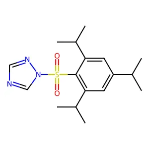 1-[2,4,6-tri(propan-2-yl)phenyl]sulfonyl-1,2,4-triazole structure