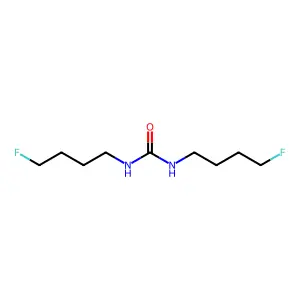 1,3-bis(4-fluorobutyl)urea structure