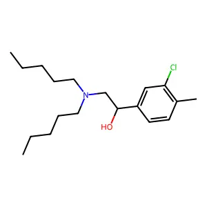 1-(3-chloro-4-methylphenyl)-2-(dipentylamino)ethanol structure