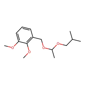 1,2-dimethoxy-3-[1-(2-methylpropoxy)ethoxymethyl]benzene structure