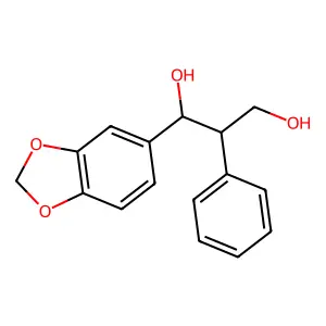 1-(1,3-benzodioxol-5-yl)-2-phenylpropane-1,3-diol structure