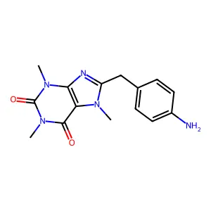 CAFFEINE, 8-(p-AMINOBENZYL)- structure