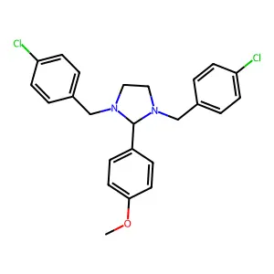 1,3-bis[(4-chlorophenyl)methyl]-2-(4-methoxyphenyl)imidazolidine structure