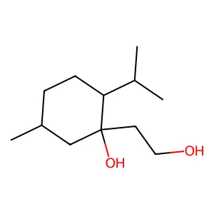 1-(2-hydroxyethyl)-5-methyl-2-propan-2-ylcyclohexan-1-ol structure