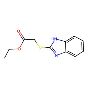 ethyl 2-(1H-1,3-benzodiazol-2-ylsulfanyl)acetate structure