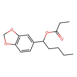 1-(1,3-benzodioxol-5-yl)pentyl propanoate structure