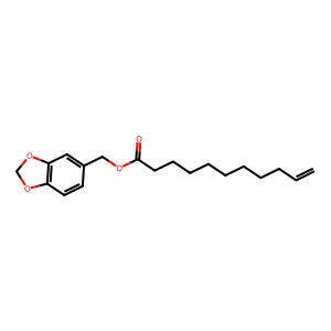 1,3-benzodioxol-5-ylmethyl undec-10-enoate structure