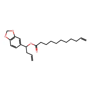 1-(1,3-benzodioxol-5-yl)but-3-enyl undec-10-enoate structure
