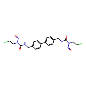 1-(2-chloroethyl)-3-[[4-[4-[[[2-chloroethyl(nitroso)carbamoyl]amino]methyl]phenyl]phenyl]methyl]-1-nitrosourea structure