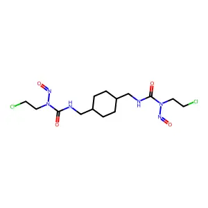 1-(2-chloroethyl)-3-[[4-[[[2-chloroethyl(nitroso)carbamoyl]amino]methyl]cyclohexyl]methyl]-1-nitrosourea structure