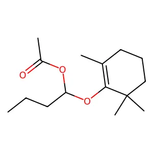 1-[(2,6,6-Trimethyl-1-cyclohexen-1-yl)oxy]-1-butanol acetate structure