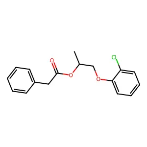 1-(2-chlorophenoxy)propan-2-yl 2-phenylacetate structure