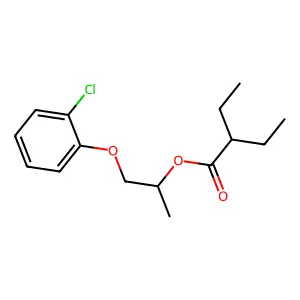 1-(2-chlorophenoxy)propan-2-yl 2-ethylbutanoate structure