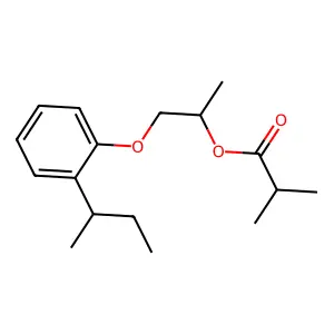1-(2-butan-2-ylphenoxy)propan-2-yl 2-methylpropanoate structure