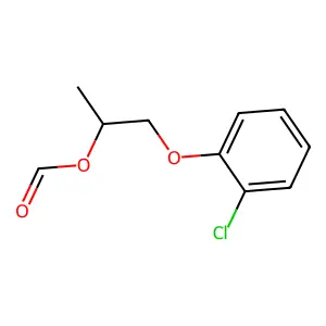 1-(2-chlorophenoxy)propan-2-yl formate structure