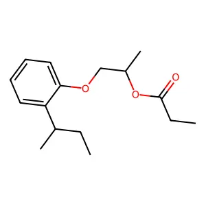 1-(2-butan-2-ylphenoxy)propan-2-yl propanoate structure