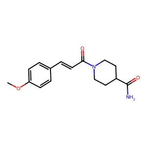 1-[(2E)-3-(4-methoxyphenyl)prop-2-enoyl]piperidine-4-carboxamide structure