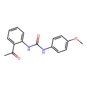 1-(2-acetylphenyl)-3-(4-methoxyphenyl)urea structure