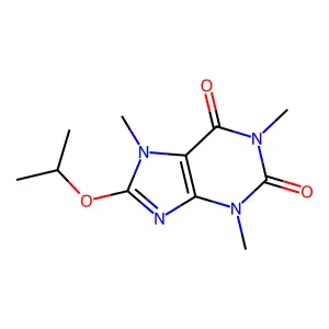 1,3,7-trimethyl-8-propan-2-yloxypurine-2,6-dione structure