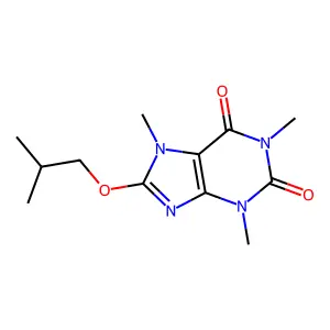 1,3,7-trimethyl-8-(2-methylpropoxy)purine-2,6-dione structure