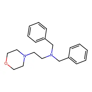 N,N-dibenzyl-2-morpholin-4-ylethanamine structure