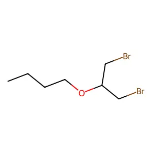 1-(1,3-dibromopropan-2-yloxy)butane structure