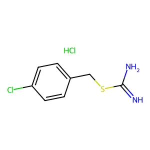 (4-chlorophenyl)methyl carbamimidothioatehydrochloride structure